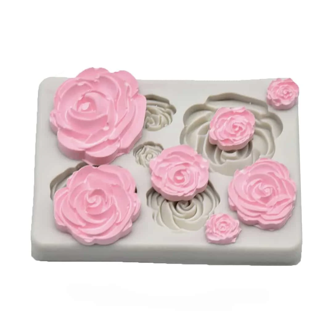 Molde Silicona Rosas Surtidas x7cav - Imagen 2