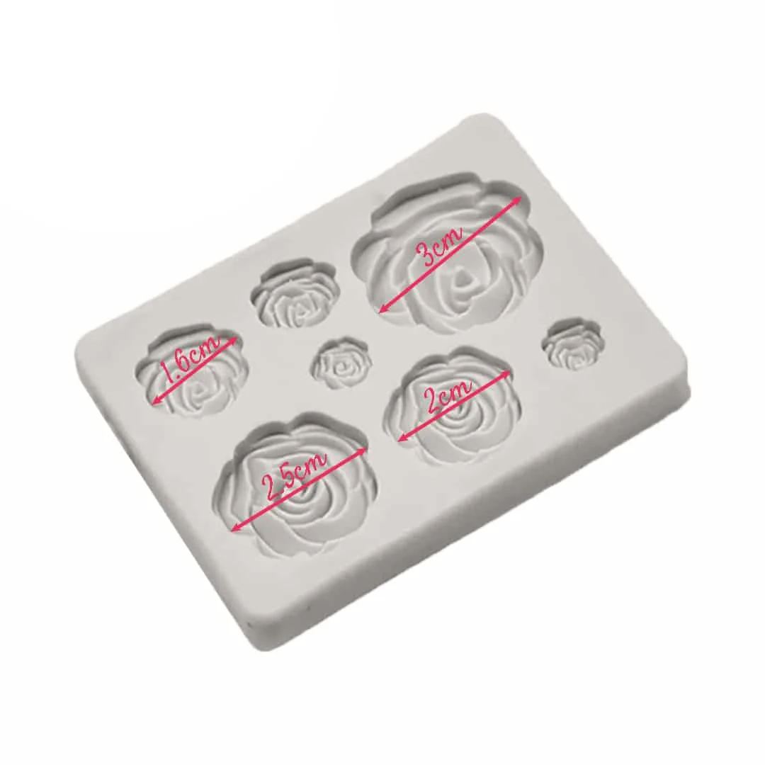Molde Silicona Rosas Surtidas x7cav - Imagen 3