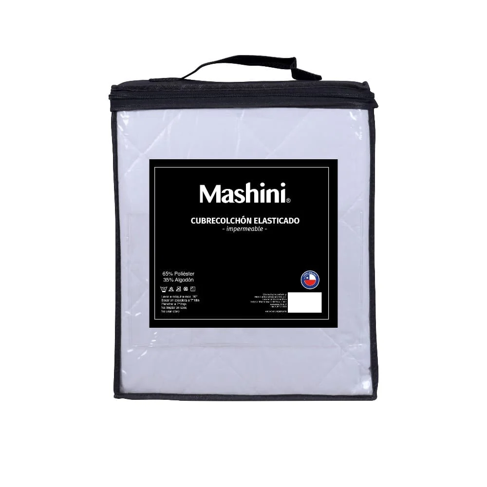 Cubrecolchón 1 Plaza Impermeable Blanco - Imagen 3