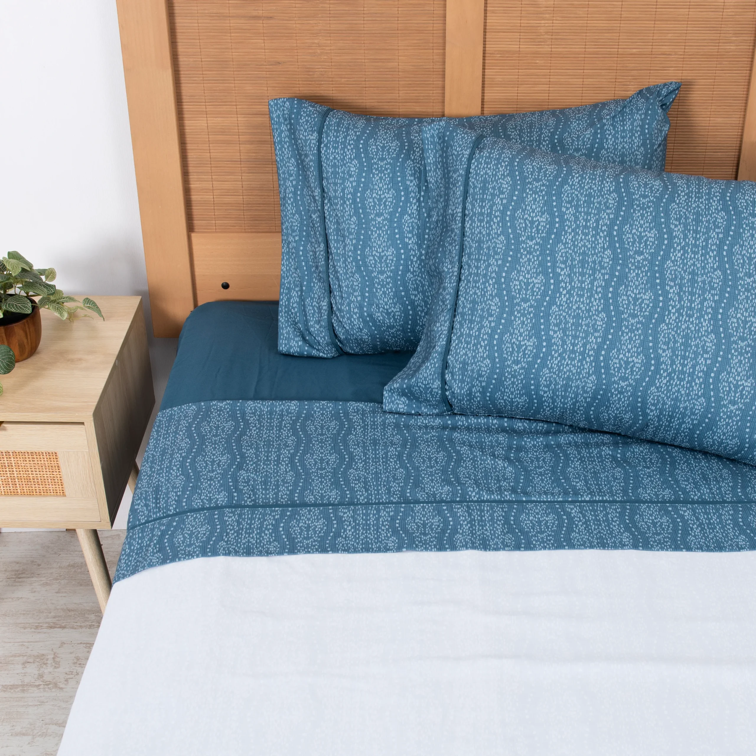 Sábana 2 Plazas Microfibra Estampada Cielo