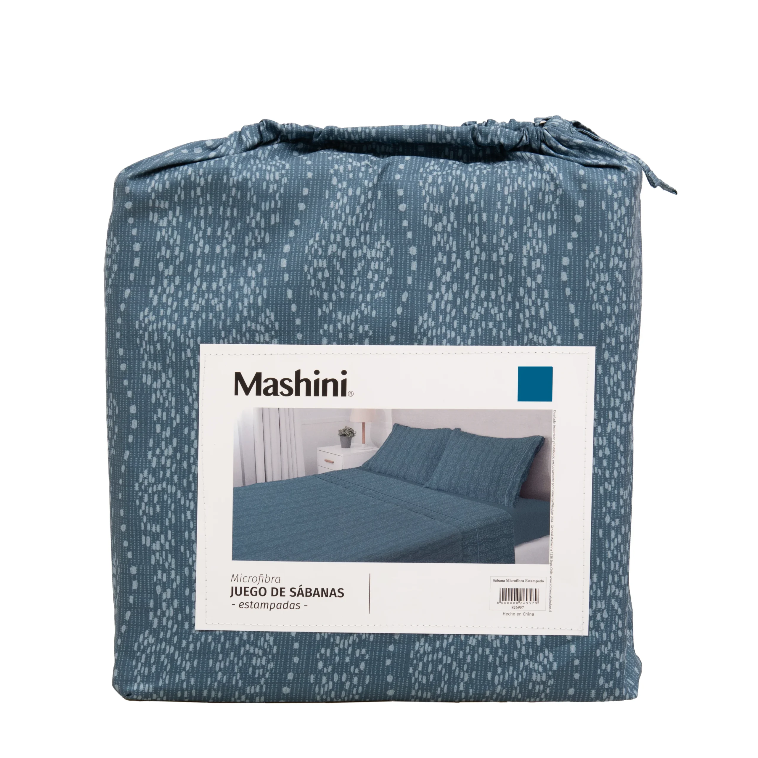 Sábana 1.5 Plazas Microfibra Estampada Cielo - Imagen 5