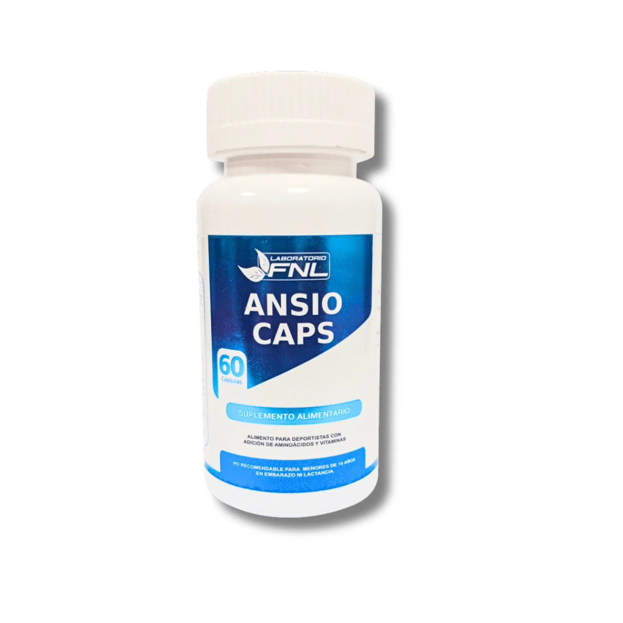Ansio Caps (L-Tirosina + Melena de León + L-Triptófano + Lavanda + Vit B6+D3+B12) 60 Cápsulas (1 mes) - FNL