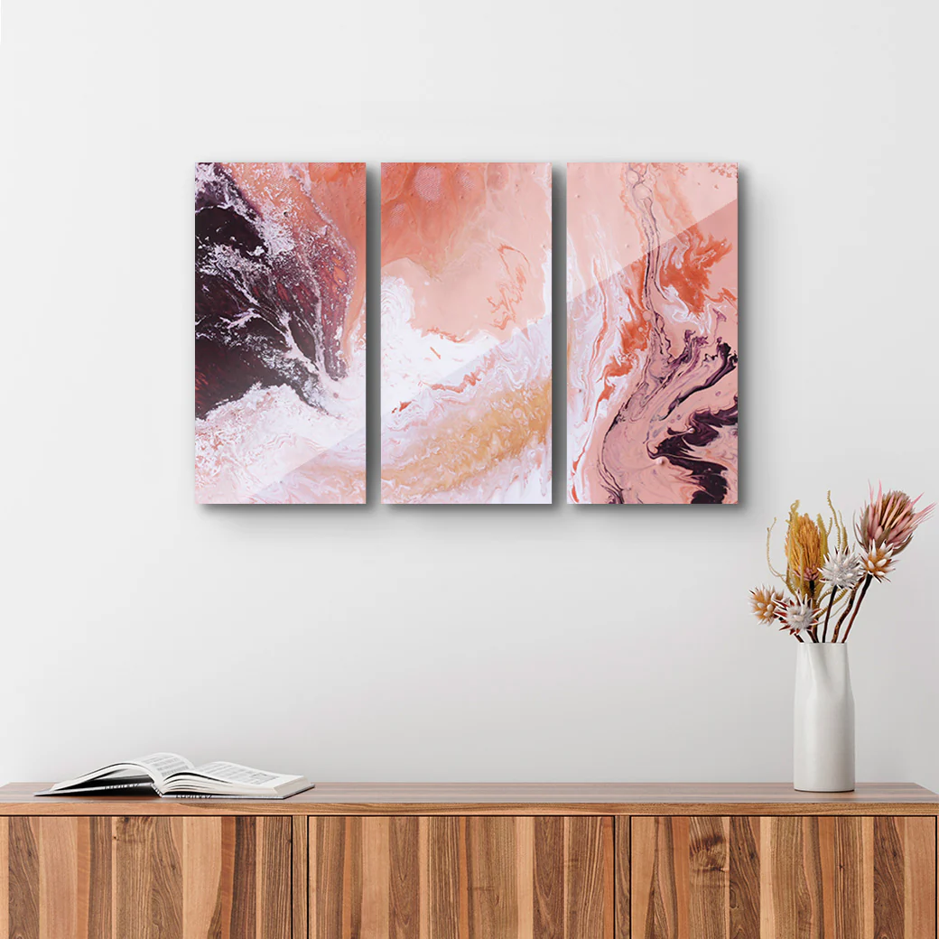 Collage de Cuadros Pouring Rosa