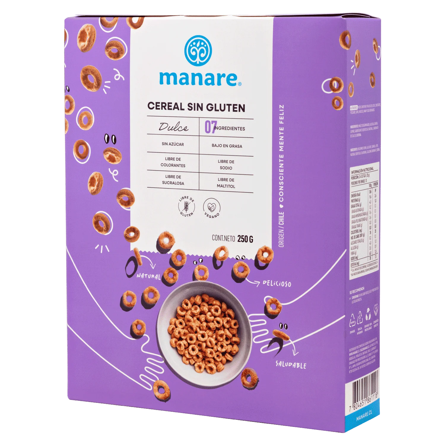 Cereal Sin Gluten Dulce 250gr - Manare