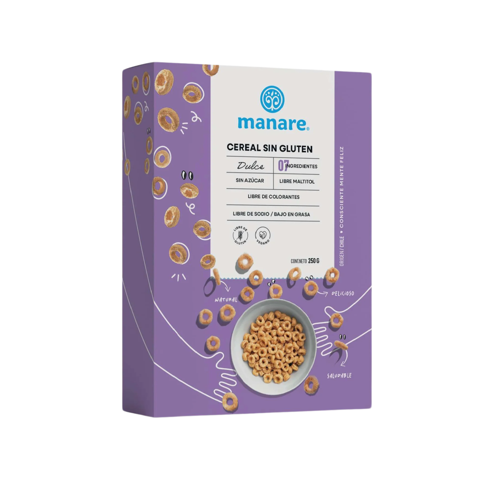 Cereal Sin Gluten Dulce 250gr - Manare - Imagen 6