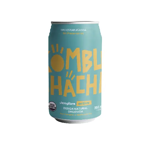 Kombucha Jengibre Sin Azúcar 355ml - Kombuchacha - Imagen 3