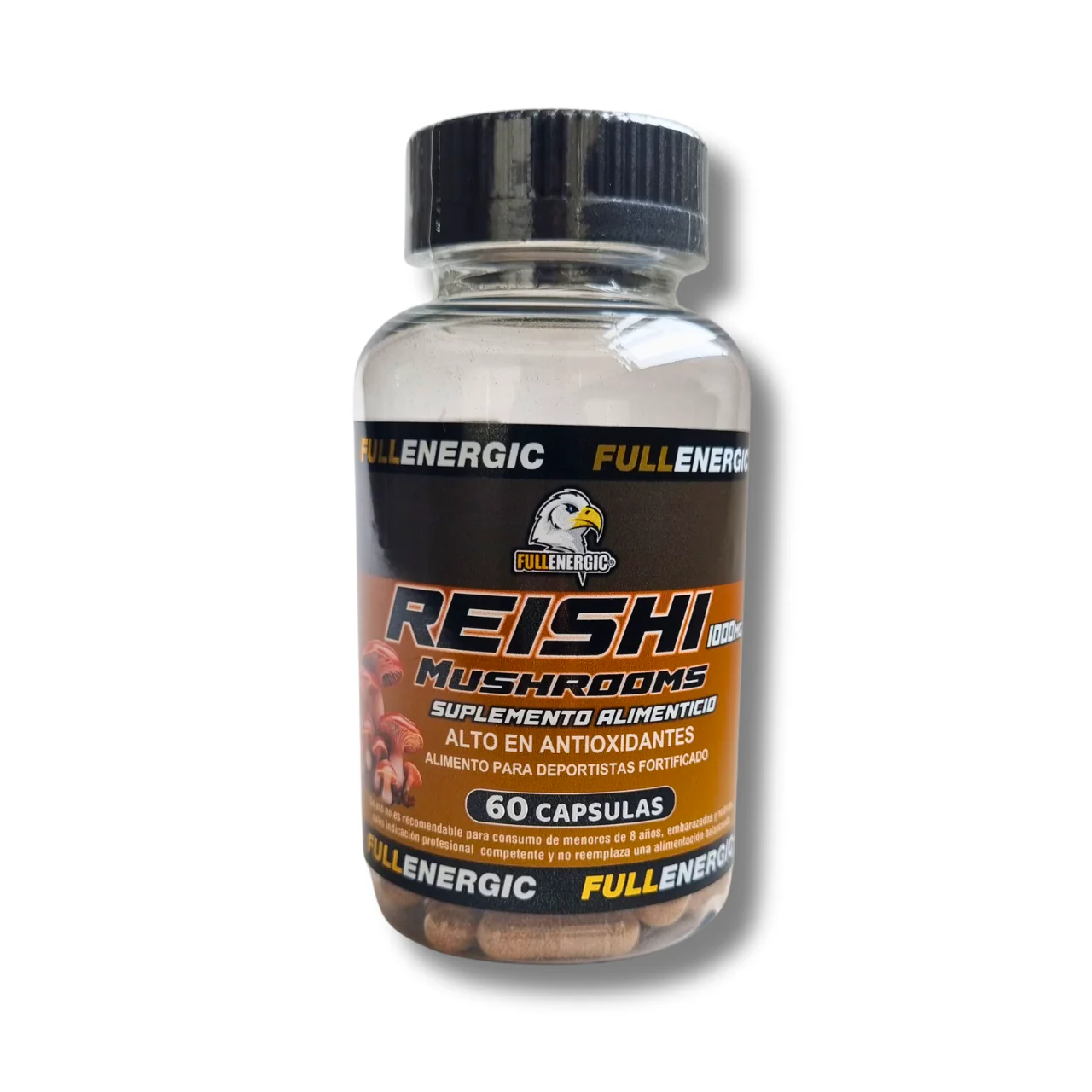 Reishi 1000mg (Fungi - Hongo) 60 Cápsulas (1 mes) - Full Energic