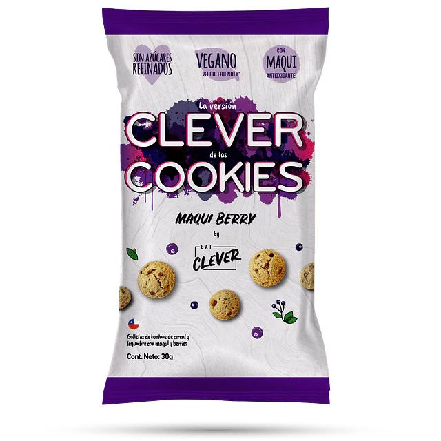 Galletas Maqui Berry 30gr - Sin Gluten - Eat Clever