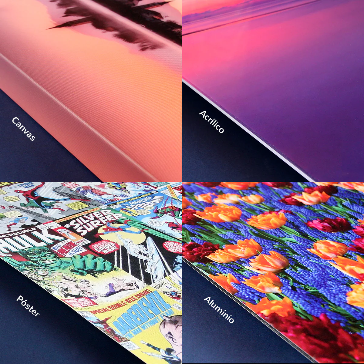 Collage de Cuadros con Manchas Abstractas - Imagen 4